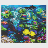 Cadeau Le papier d'emballage Reef (Plat)