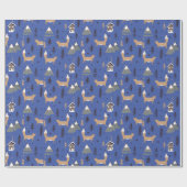 Cadeau Le papier d'enveloppement Motif Christmas Fox (Plat)