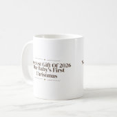 Cadeau le plus doux de 2026 Tasse premier bébé (Devant gauche)