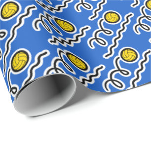 Cadeau Le polo d'eau bleue folâtre le papier d'emballage