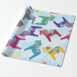 Cadeau LE SCANDINAVIEN DALA HORSE papier enveloppant