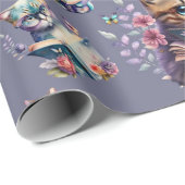 Cadeau Lecture tendance Chats Enveloppement Papier (Coin rond)