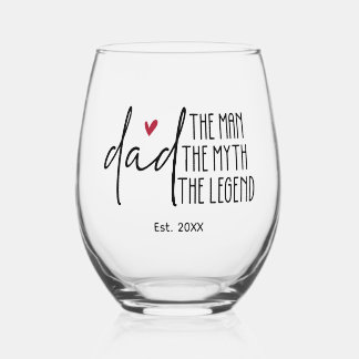 Cadeau légendaire papa en verre avec kit de boisso