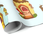 Cadeau Les animaux dans le papier motif de l'enfant de la (Coin rond)