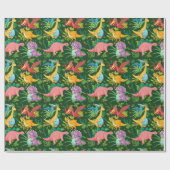 Cadeau Les dinosaures ! Papier d'emballage (Plat)