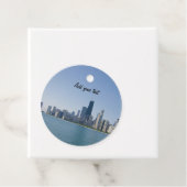 Cadeau Les étiquettes de faveur de l'horizon de Chicago (En situation)