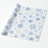 Cadeau Les flocons de neige. Beau papier d'enveloppement (Déroulé)