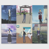 Cadeau Les gars de style Anime envelopper du papier (Plat)