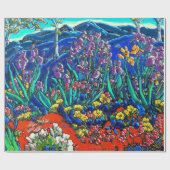 Cadeau Les iris du papier d'emballage de Van Gogh (Plat)