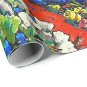 Cadeau Les iris du papier d'emballage de Van Gogh (Coin rond)