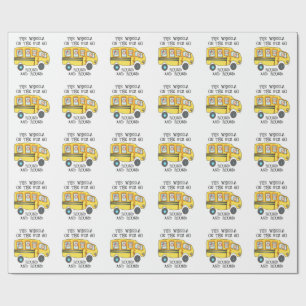 CADEAU LES ROUES SUR LE PAPIER D'ENVELOPPEMENT DU BUS