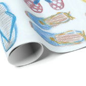 Cadeau L'été est pour le papier d'emballage de sandales (Coin rond)