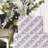 Cadeau Lettre monogramme M Papier d'enveloppement de crèm