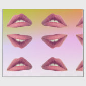 Cadeau Lèvres Papier à envelopper brillant, 30 po x 6 pi (Plat)