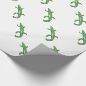 Cadeau lézards verts sur papier blanc (Coin)