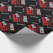 Cadeau Libérez les boissons pour le papier d'anniversaire (Coin)