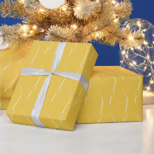 Cadeau Lien du coeur Papier d'enveloppement doré