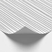 Cadeau Lignes à rayures à main papier noir et blanc (Coin)