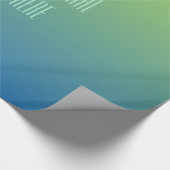 Cadeau Lime Blue Gradient papier d'emballage de texte per (Coin)