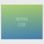 Cadeau Lime Blue Gradient papier d'emballage de texte per (Plat)