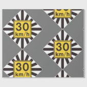Cadeau Limite de vitesse 30 papier d'enrobage des panneau (Plat)