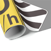 Cadeau Limite de vitesse 30 papier d'enrobage des panneau (Coin rond)