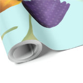 Cadeau Lin Papier floral (Coin rond)