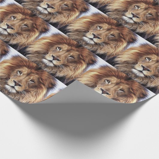 CADEAU LION CHRISTMAS WRAPPER PAPIER (Coin)