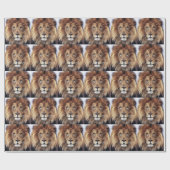 CADEAU LION CHRISTMAS WRAPPER PAPIER (Plat)