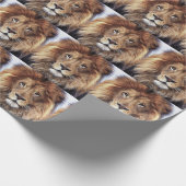CADEAU LION CHRISTMAS WRAPPER PAPIER (Coin)