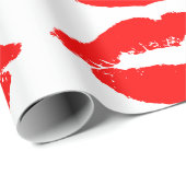CADEAU LIPS ROUGE KISS WRAPPER PAPIER (Coin rond)