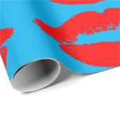 CADEAU LIPS ROUGE KISS WRAPPER PAPIER (Coin rond)