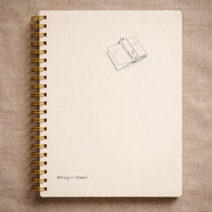 Cadeau littéraire d'art linéaire minimaliste pour