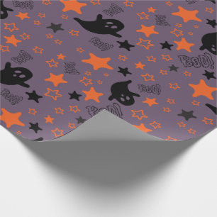 Cadeau Livre d'Halloween et Fantômes papier enveloppant s