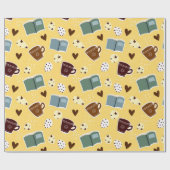 Cadeau Livres et papier d'enveloppement de café (Plat)