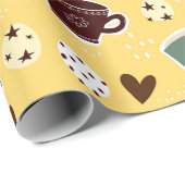 Cadeau Livres et papier d'enveloppement de café (Coin rond)