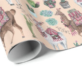 Cadeau Llama | pêche | Papier d'enrobage (Coin rond)