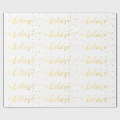 Cadeau L'or croient le papier d'emballage de vacances de (Plat)