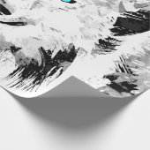 Cadeau Loup | Dessin de loup gris | Papier d'enrobage (Coin)