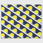 Cadeau Loups en papier d'enveloppement clair de lune (Plat)