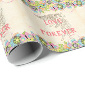 Cadeau Love Forever Wrapper Papier (Coin rond)