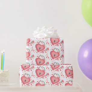Cadeau Love Lock Clé Carrosserie papier enveloppant