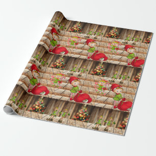 Cadeau Lutin de papier d'emballage de Noël