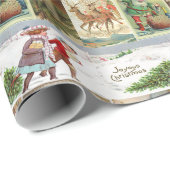 Cadeau Lutin de papier d'emballage de Noël (Coin rond)