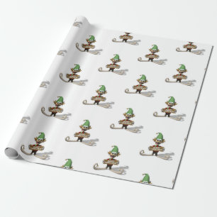 Cadeau Lutin de papier d'emballage de Noël