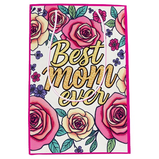 Cadeau Luxe Bloemen Modern Collectie Medium Cadeauzakje (Voorkant)