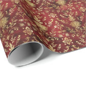 Cadeau Luxueux Motif de papier numérique de Noël (Coin rond)