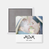 Cadeau Magnet Photo de la Maman Établie (Recto/Verso)