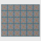 Cadeau Mah Jongg Tiles Mandala Wrapper Papier (Plat)