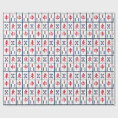 Cadeau Mahjong Carreaux de jeu Design Wrapper Papier (Plat)